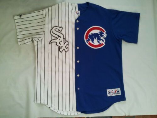 CHICAGO CUBS & CHICAGO WHITE SOX MAJESTIC SPLIT MLB JERSEY,We sell and wholesale CHICAGO CUBS & CHICAGO WHITE SOX MAJESTIC SPLIT MLB JERSEY on line form chian!